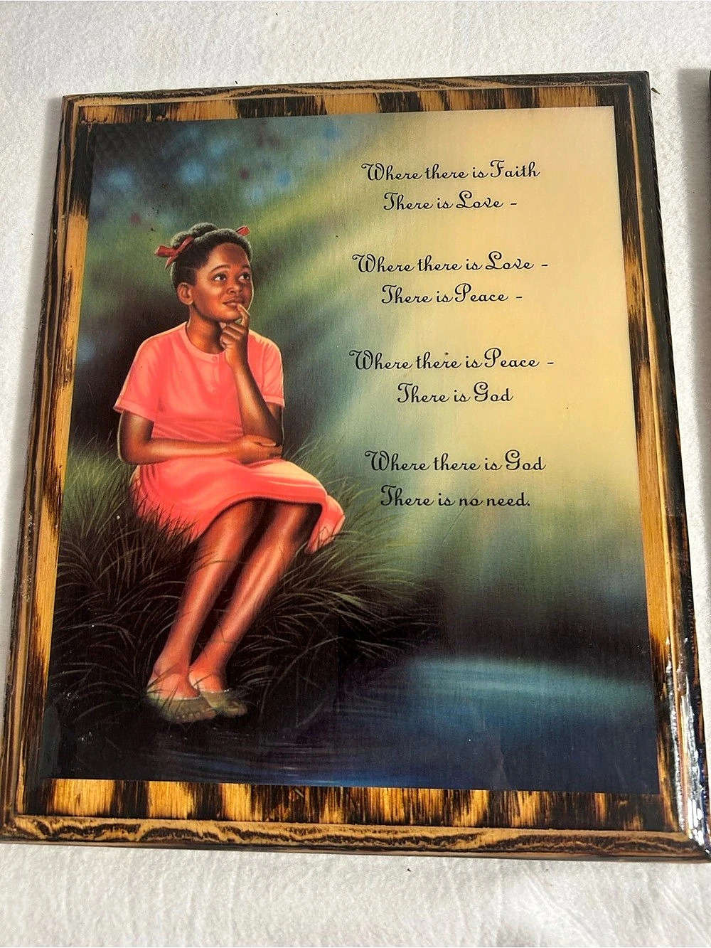 Vintage Inspirational Scripture Wall Art Set African American